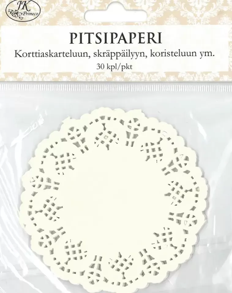 J.K. Primeco Pitsipaperi Ympyra Valkoinen 30Kpl/Pkt Shop