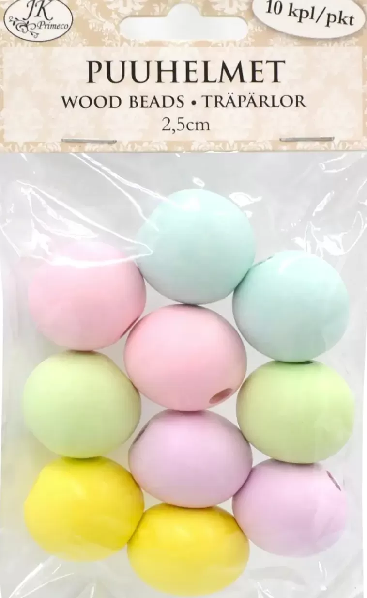 J.K. Primeco Puuhelmet 2,5 Cm Pastellilajitelma 10 Kpl Online