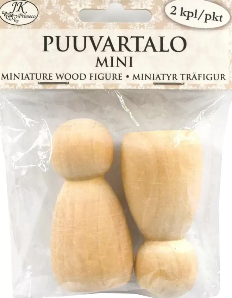 J.K. Primeco Puuvartalo 7 Cm Natur 2 Kpl Store