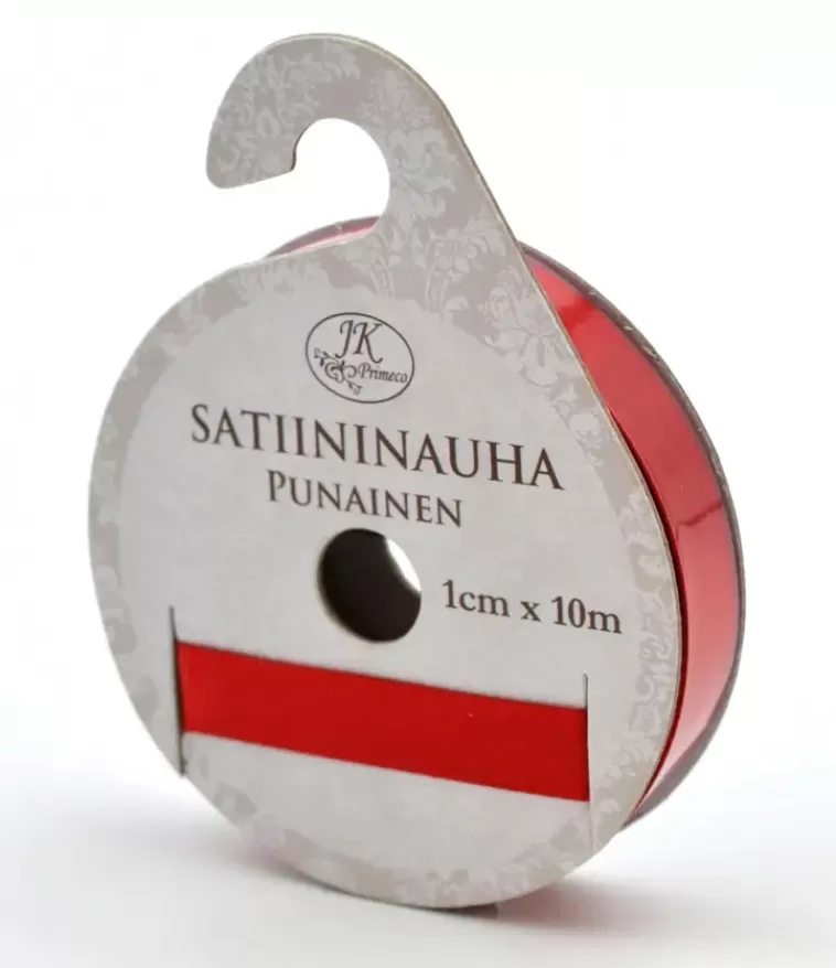J.K. Primeco Satiininauha Punainen 1Cm X 10M Cheap