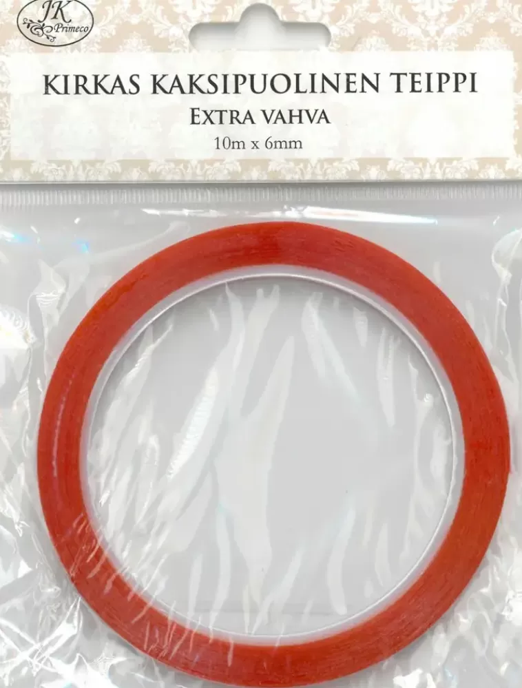 J.K. Primeco Teippi Kirkas Extravahva 10Mx6Mm 2-Puolinen Best Sale
