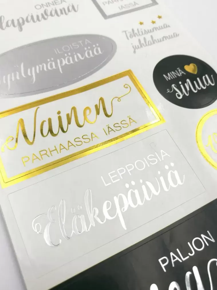 J.K. Primeco Tekstitarra Onnittelut Kulta/Hopea Cheap