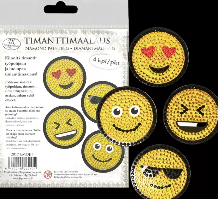 J.K. Primeco Timanttimaalaus Emoji 4Kpl Online