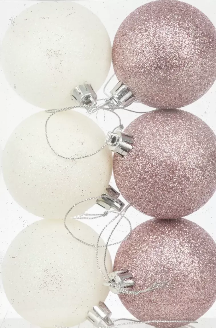 NNX Joulupallo 6 Cm Glitter 6 Kpl New