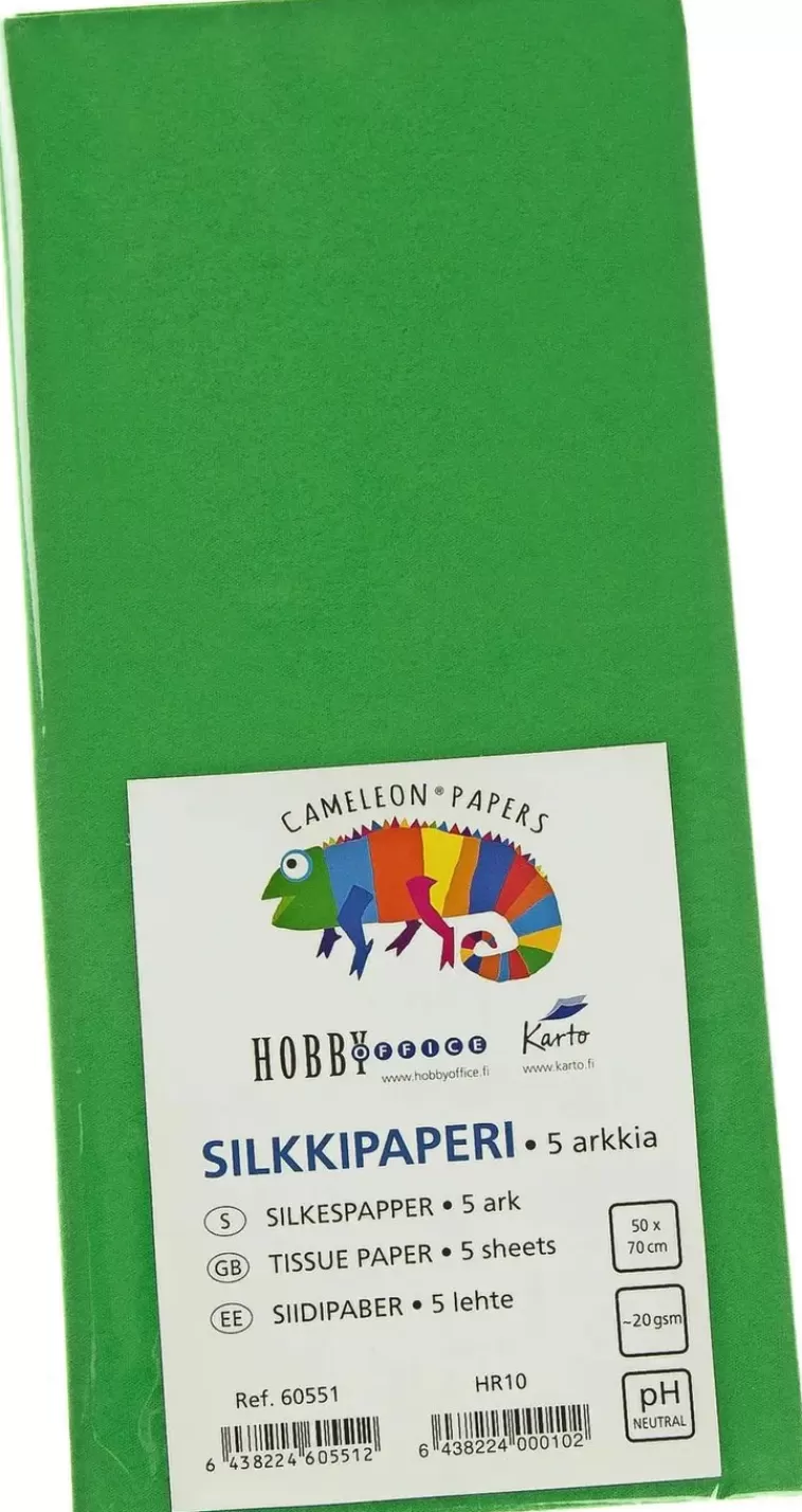 Karto Silkkipaperi Vihrea 50X70Cm 5Ark/Pkt Cheap