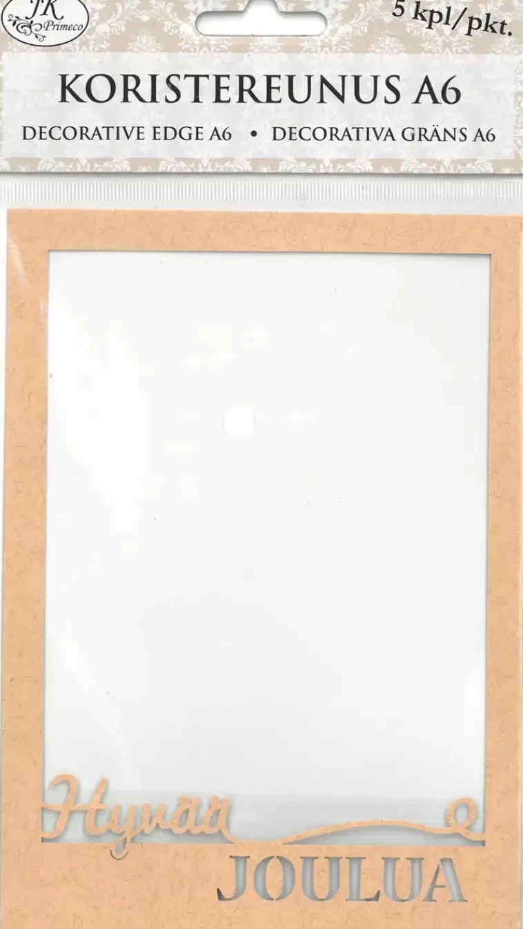 J.K. Primeco Koristereunus A6 Hyvaa Joulua Natur 5Kpl/Pkt Flash Sale