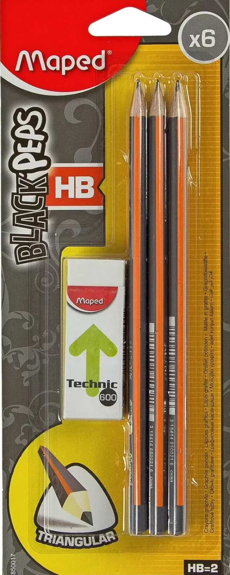 Maped Blackpeps Lyijykynat 6Kpl Hb+1 Kumi Kp Best Sale