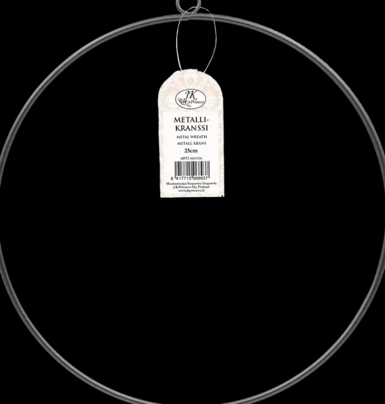 J.K. Primeco Metallikranssi Musta 25Cm Sale