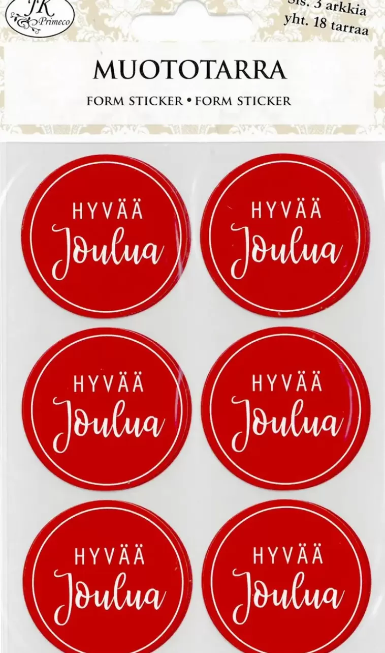 J.K. Primeco Muototarra Hyvaa Joulua Punainen 3Ark/Pkt Online