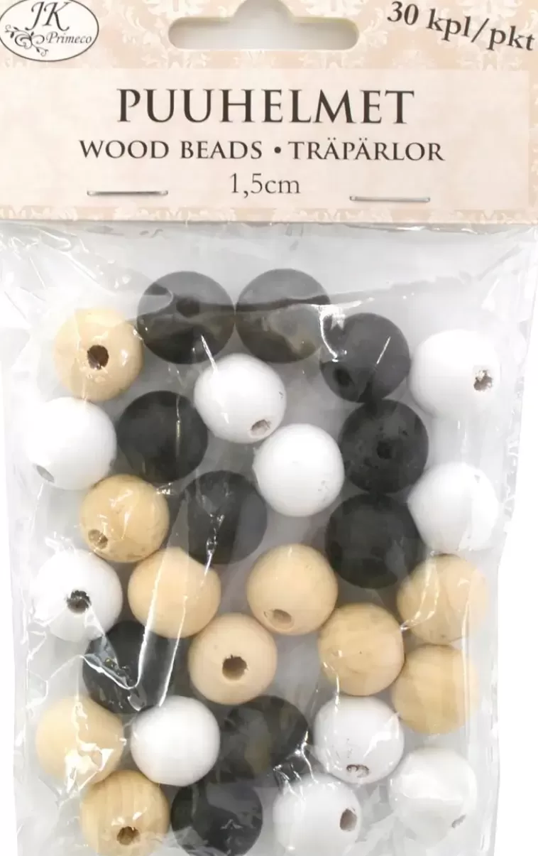 J.K. Primeco Puuhelmet Naturlajitelma 1,5Cm 30Kpl/Pkt Fashion