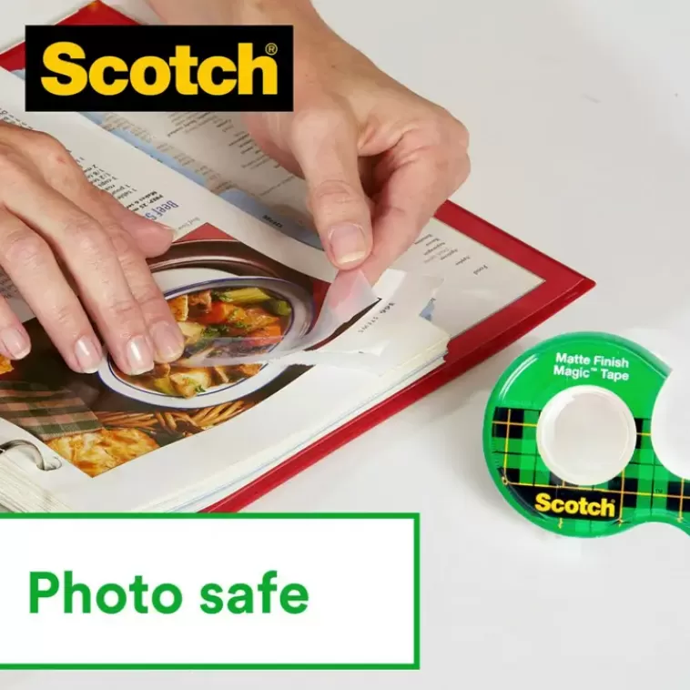 3M Scotch® Magic Invisible -Teippi, 19 Mm X 15 M + Kateen Sopiva Katkaisulaite Fashion